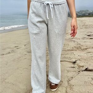 Brandy Melville Anastasia waffle Light Gray Sweatpants